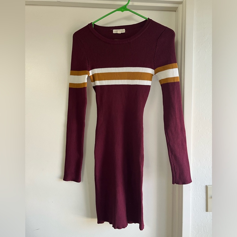 LA hearts Pacsun red and yellow striped bodycon mini dress